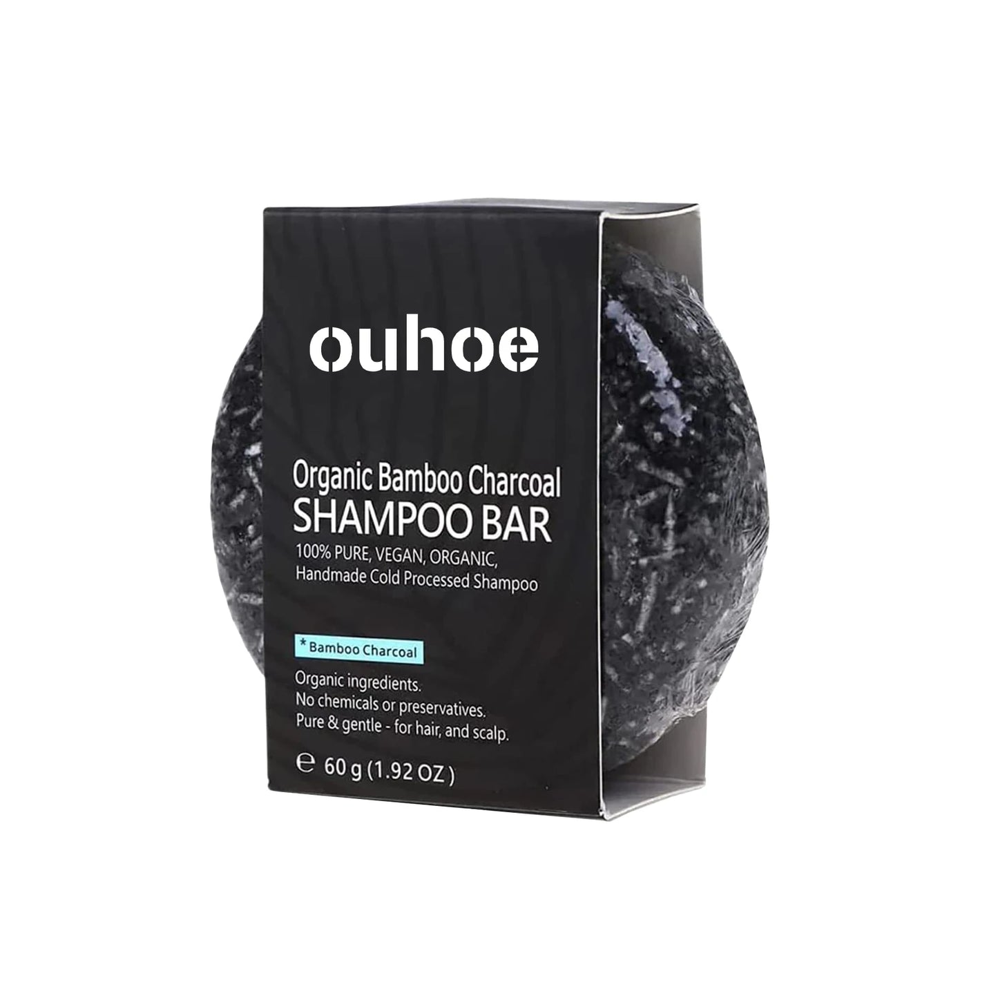 Bamboo Charcoal Shampoo Soap Deep Clean The Scalp Create Dark And Thick Hair Improve Dryness Hair Nourish Charcoal Shampoo Soap Peaceful Pleasures Health and Wellness 1pcs