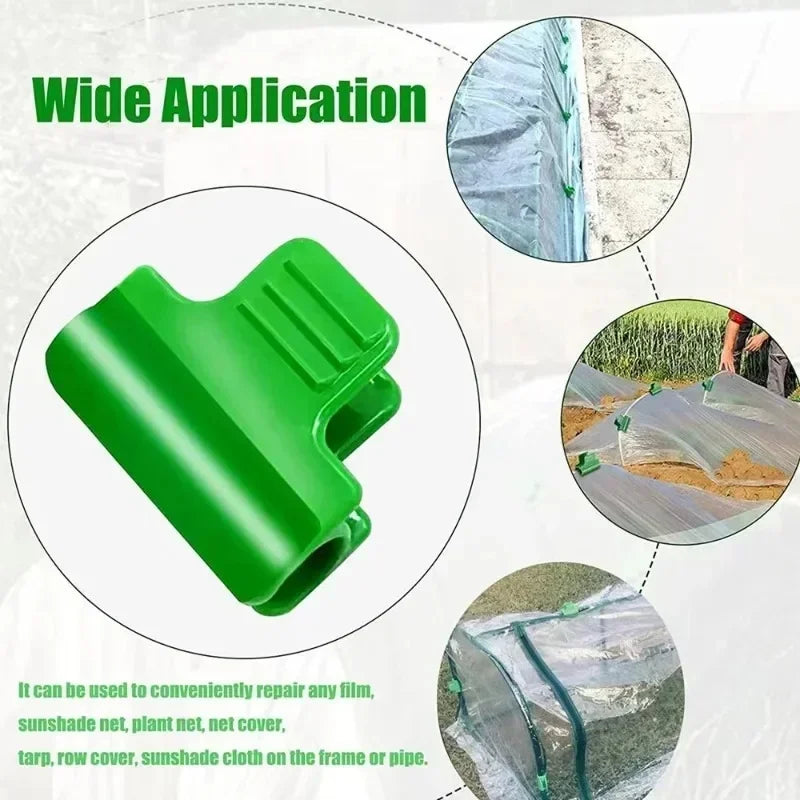 Greenhouse Film Snap Clamps for Fiberglass Hoop Grow Tunnels Greenhouse Snap Clamps Peaceful Pleasures Health and Wellness