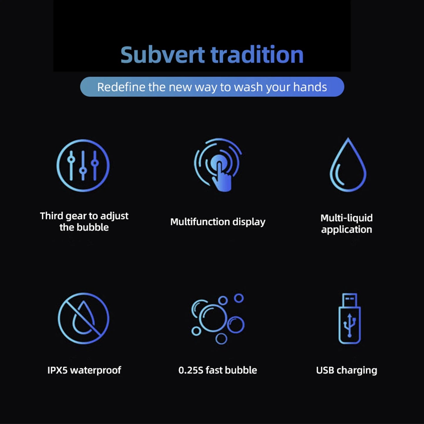 Automatic Foaming Hand Soap Dispenser Touchless Wall Mount No