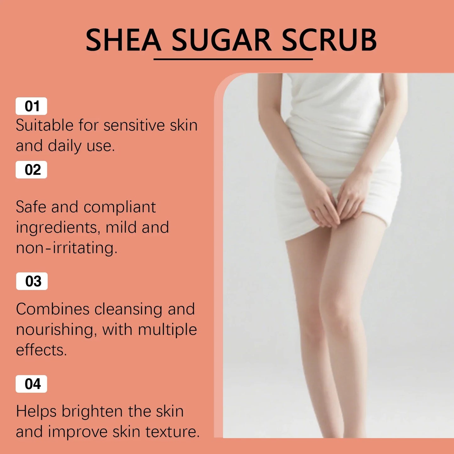 OceAura Caramel Shea Sugar Body Scrub – Deep Exfoliation 100g