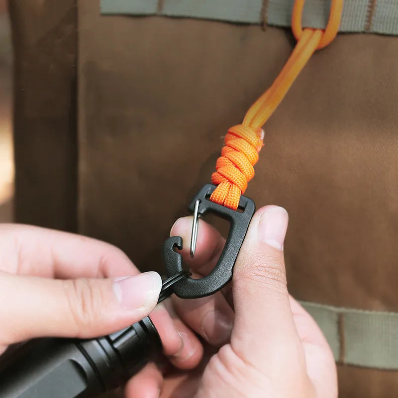 New 1pc Plastic Carabiner Clip Keychain Outdoor Camping Hiking Climbing Snap Clip Lock Backpack Hanger Buckle Hook Color Random Peaceful Pleasures Health and Wellness