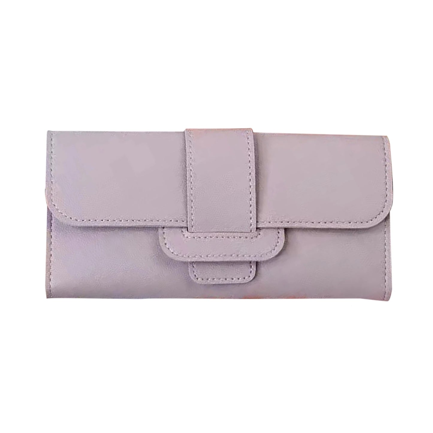 Ultra Slim Thin Leather Wallet Water Resistant Change Pouch Leather Clutch Wallet for Business Female Ladies Peaceful Pleasures Health and Wellness PURPLE