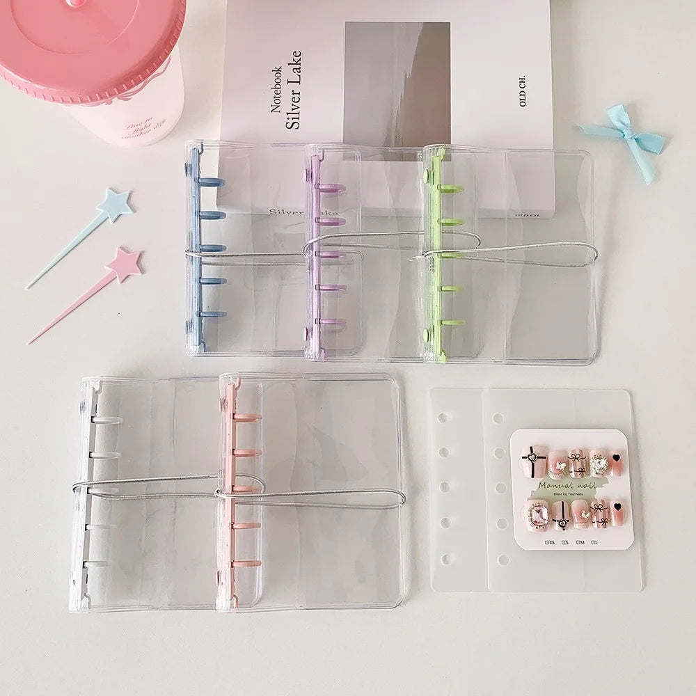 Portable Clear View Transparent Display Album Cover Waterproof PVC M5 Photo Card Holder Idol Pictures Storage Loose-Leaf Booklet Peaceful Pleasures Health and Wellness