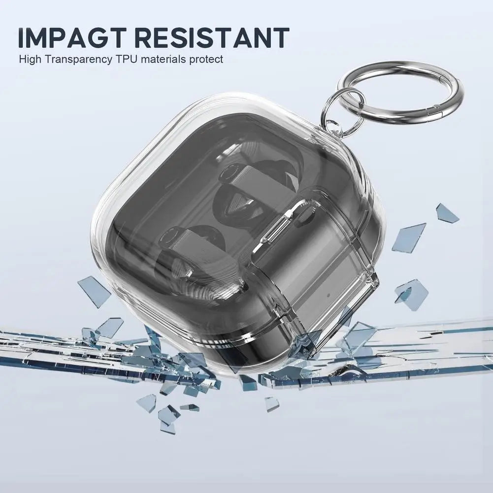 Crystal Transparent Earphone Case for Samsung Galaxy Buds4Pro Dust-proof Scratch-resistant Protective Cover Clear Secure Shell Peaceful Pleasures Health and Wellness