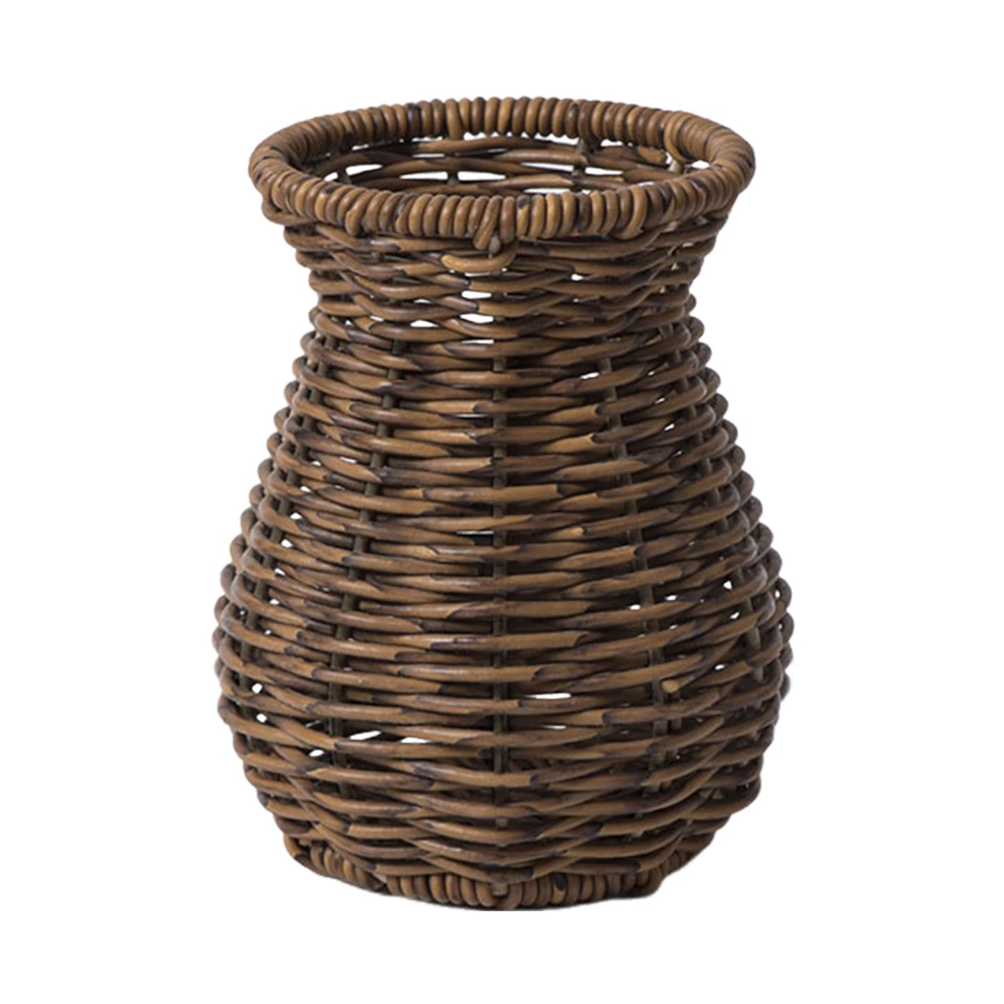 Handwoven Rattan Vase – Boho Farmhouse Décor | Pampas Grass