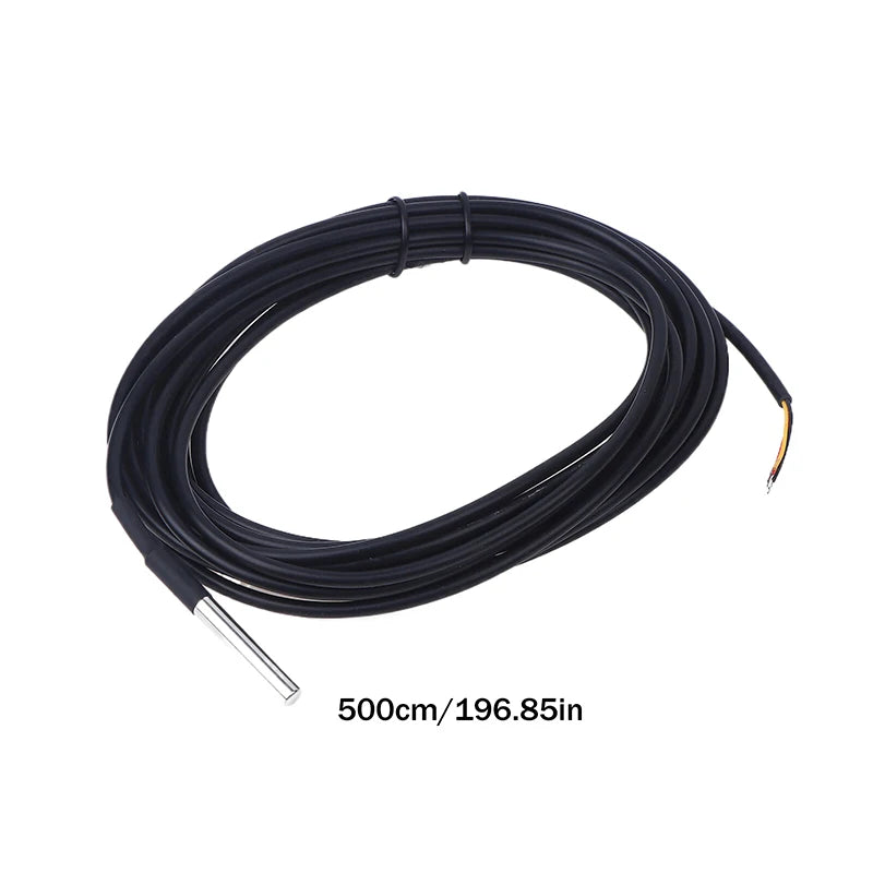 High Quality DS18B20 Waterproof Thread Temperature Probe Temperature Sensor 100cm-500cm Peaceful Pleasures Health and Wellness 500cm