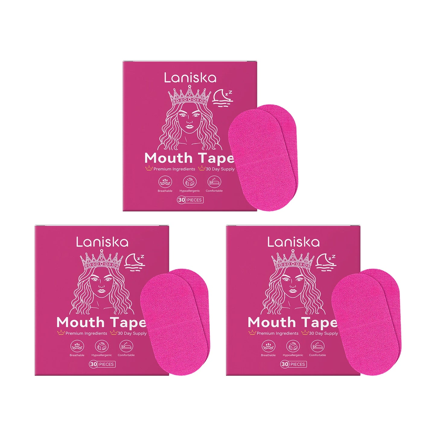 Laniska Lavender Sleep Mouth Tape – Nasal Breathing Patch 30pcs