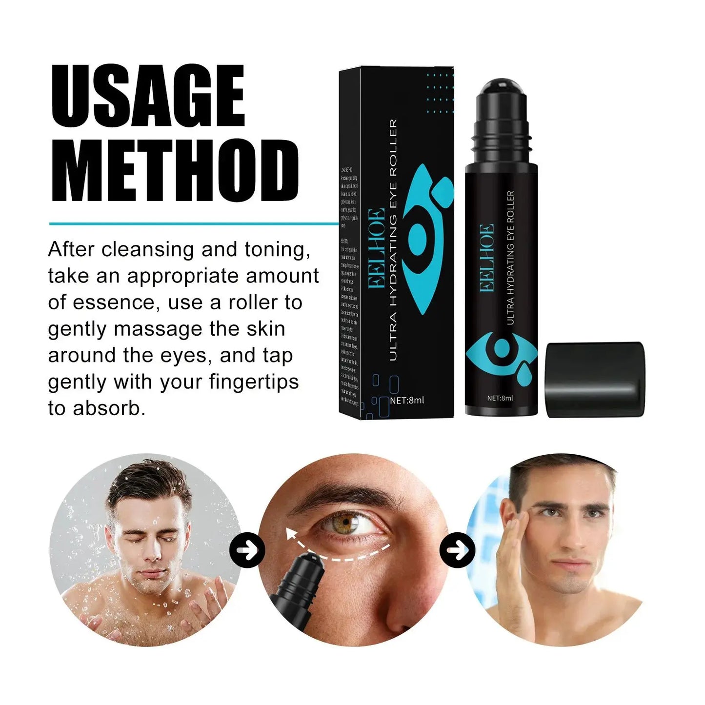EELHOE Eye Roller Serum – Dark Circles & Puffiness Treatment