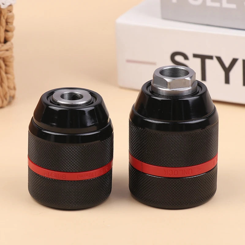 1pc Keyless Metal Ratchet Drill Chuck Self-Locking Chuck 10mm 13mm Quick Change Conversion For Drill Bit Taps Socket Screwdriver Peaceful Pleasures Health and Wellness
