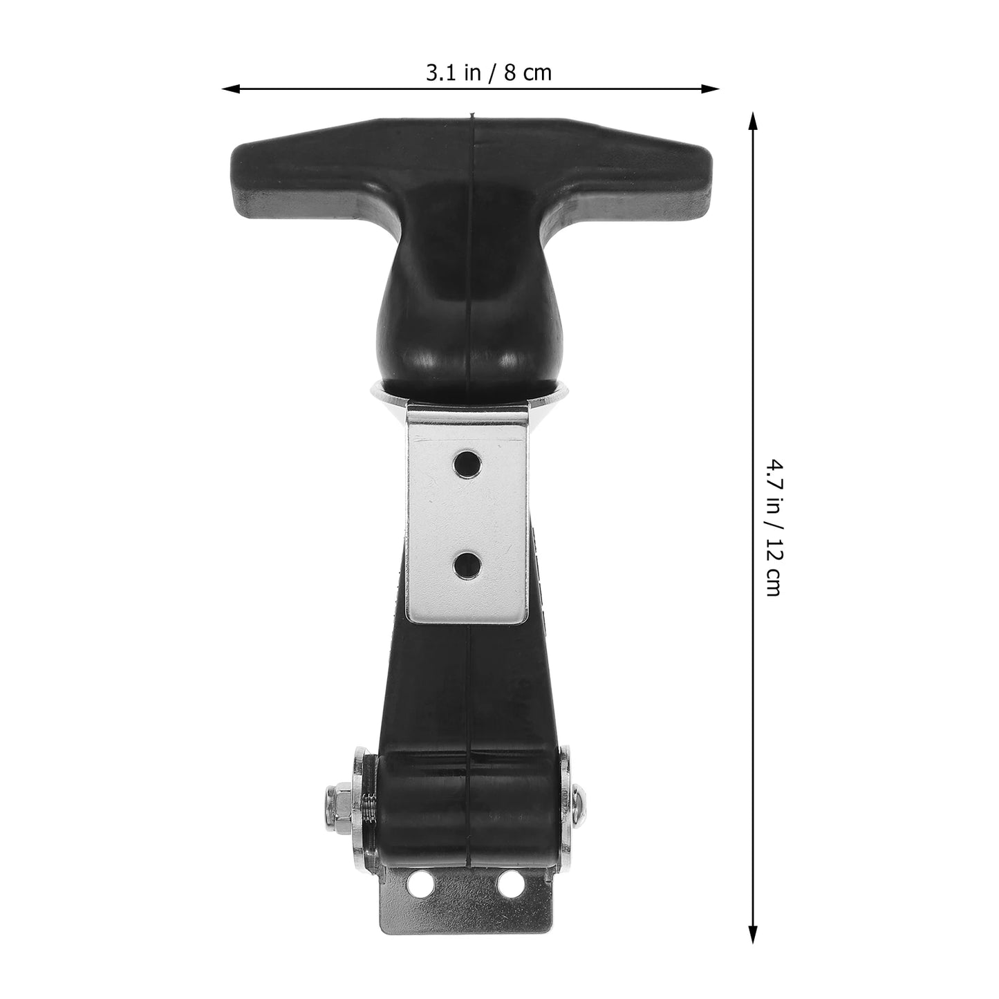 2pcs T-Handle Draw Latches Rubber Buckle Stainless Steel T-Handle Hasp Rubber Hood Catch For Cart Hood Latch Car Draw Latches Peaceful Pleasures Health and Wellness
