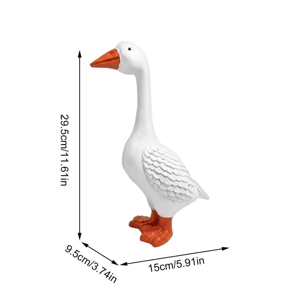 Resin Porch Goose Statue – Outdoor Garden & Yard Decor