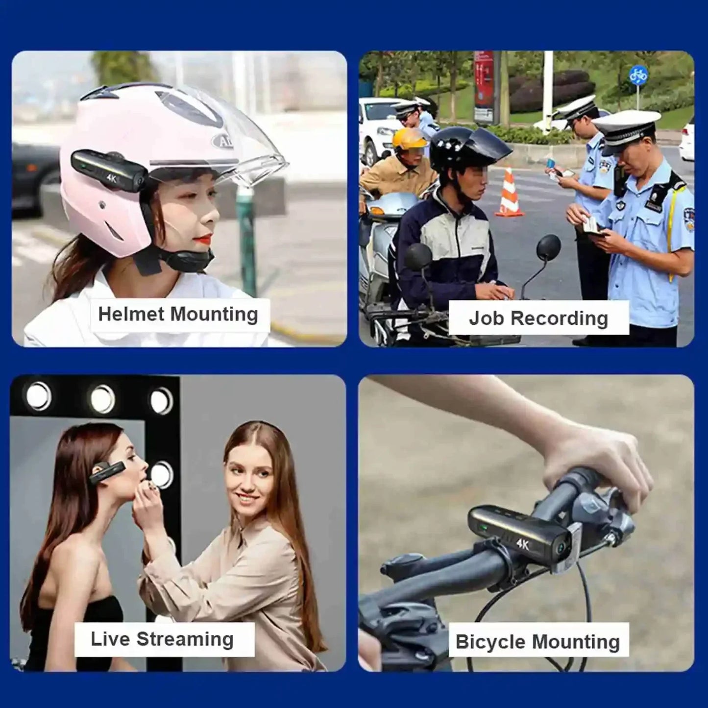 4K 30FPS Anti Shake 120 Wide Angle Lens Video Camera Head Mounted