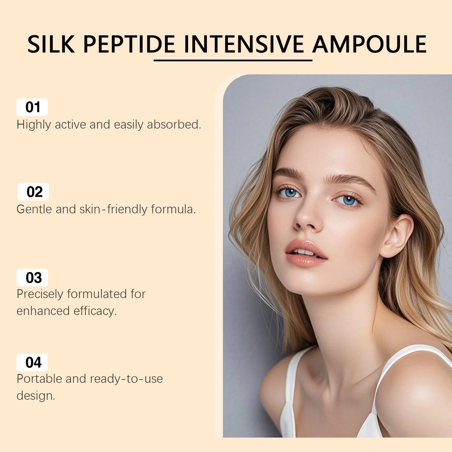 Collagen Silk Peptide Ampoule Serum – Firming & Anti-Wrinkle