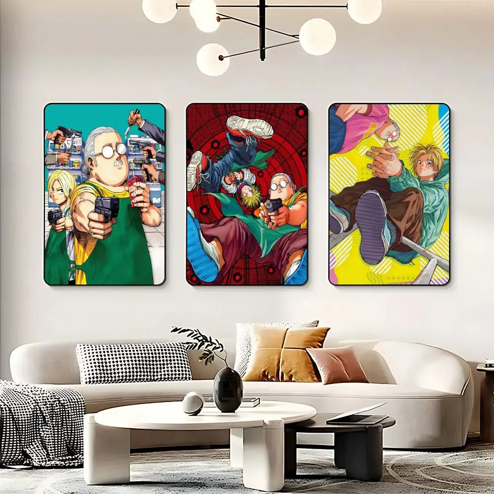 Sakamoto Days Anime Poster HD Self-Adhesive Waterproof Wall Art Anime Wall Poster Peaceful Pleasures Health and Wellness