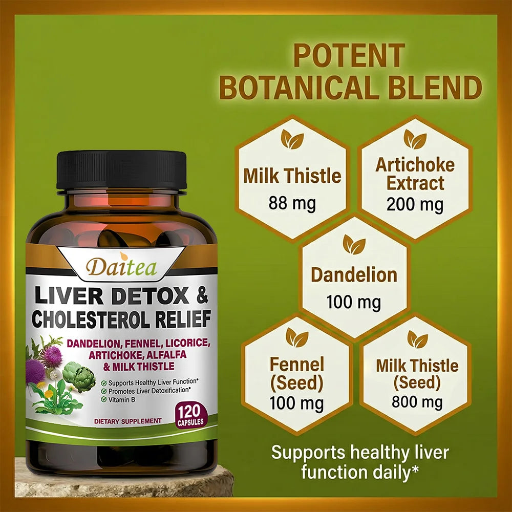 Liver Cleanse Detox & Repair – Milk Thistle, Artichoke, Dandelion Liver Detox Supplement Peaceful Pleasures Health and Wellness