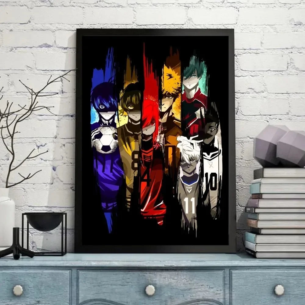 Blue Lock Anime Good Quality Canvas Painting Prints and Posters Room Bar Cafe Vintage Aesthetic Home Decorative Peaceful Pleasures Health and Wellness 5 50x70cm Unframed