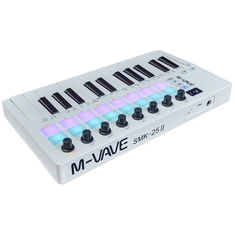 M-VAVE SMK- 25 Key MIDI Keyboard Controller 16 RGB Drum Pads