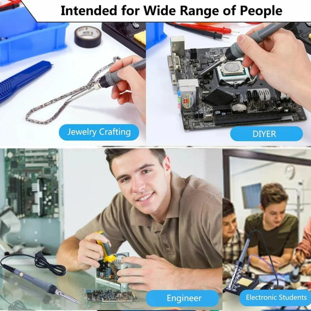 60W Adjustable Temperature Soldering Iron – 220V EU Plug Peaceful Pleasures Health and Wellness