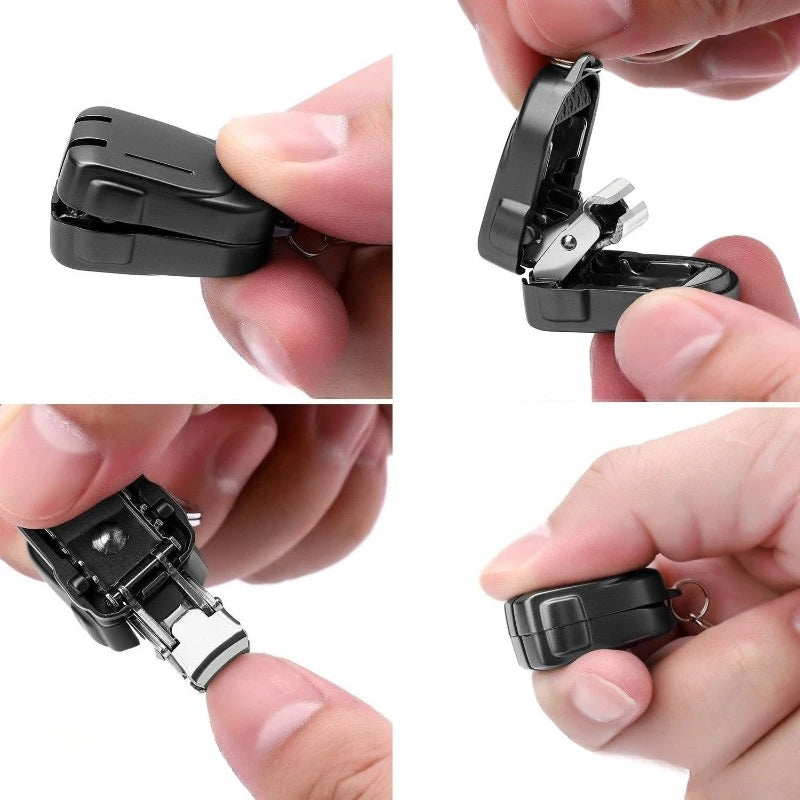 Portable Folding Stainless Steel Nail Clipper | Oblique Mini Nail Clipper Peaceful Pleasures Health and Wellness