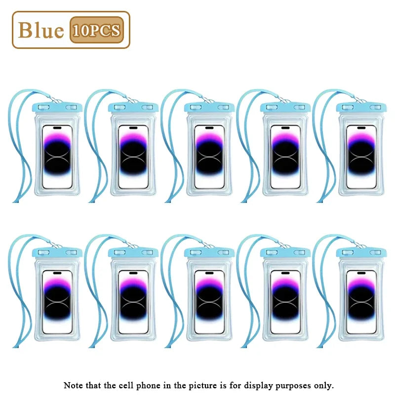 Waterproof Phone Pouch – Air Cushion Float & Touch Screen | 1–20 Pack