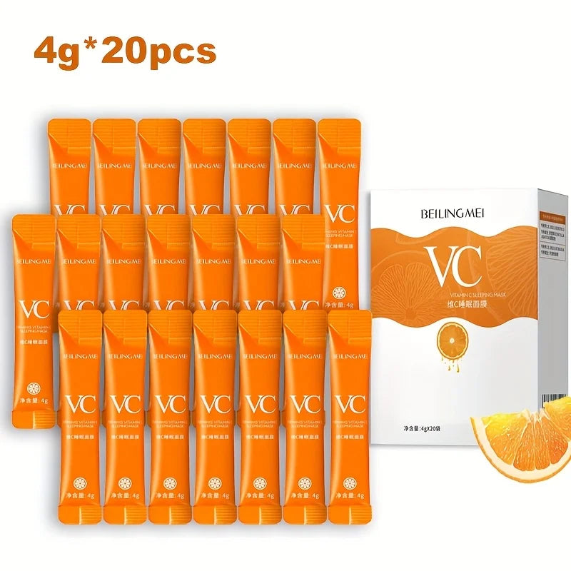 20pc Vitamin C Sleeping Face Masks – Anti-Aging & Brightening