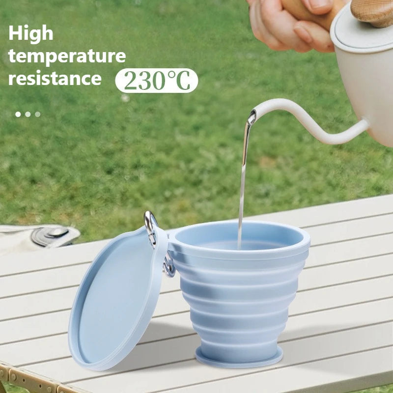 Foldable Silicone Camping Cup – Food Grade & Heat-Resistant Collapsible Travel Cup Peaceful Pleasures Health and Wellness