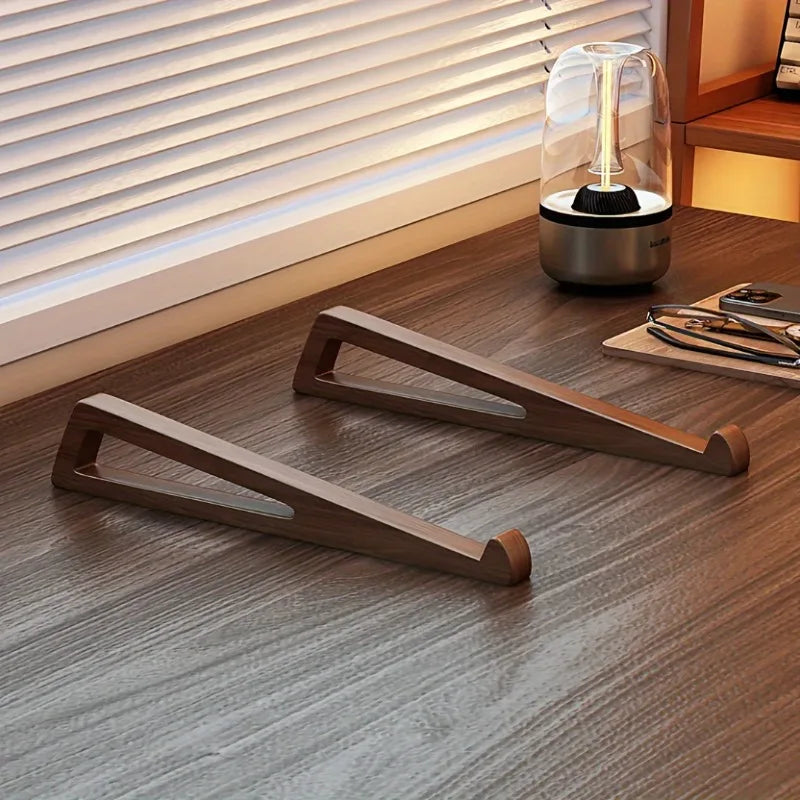 Foldable Wooden Laptop Stand – Ergonomic 12° Cooling Design