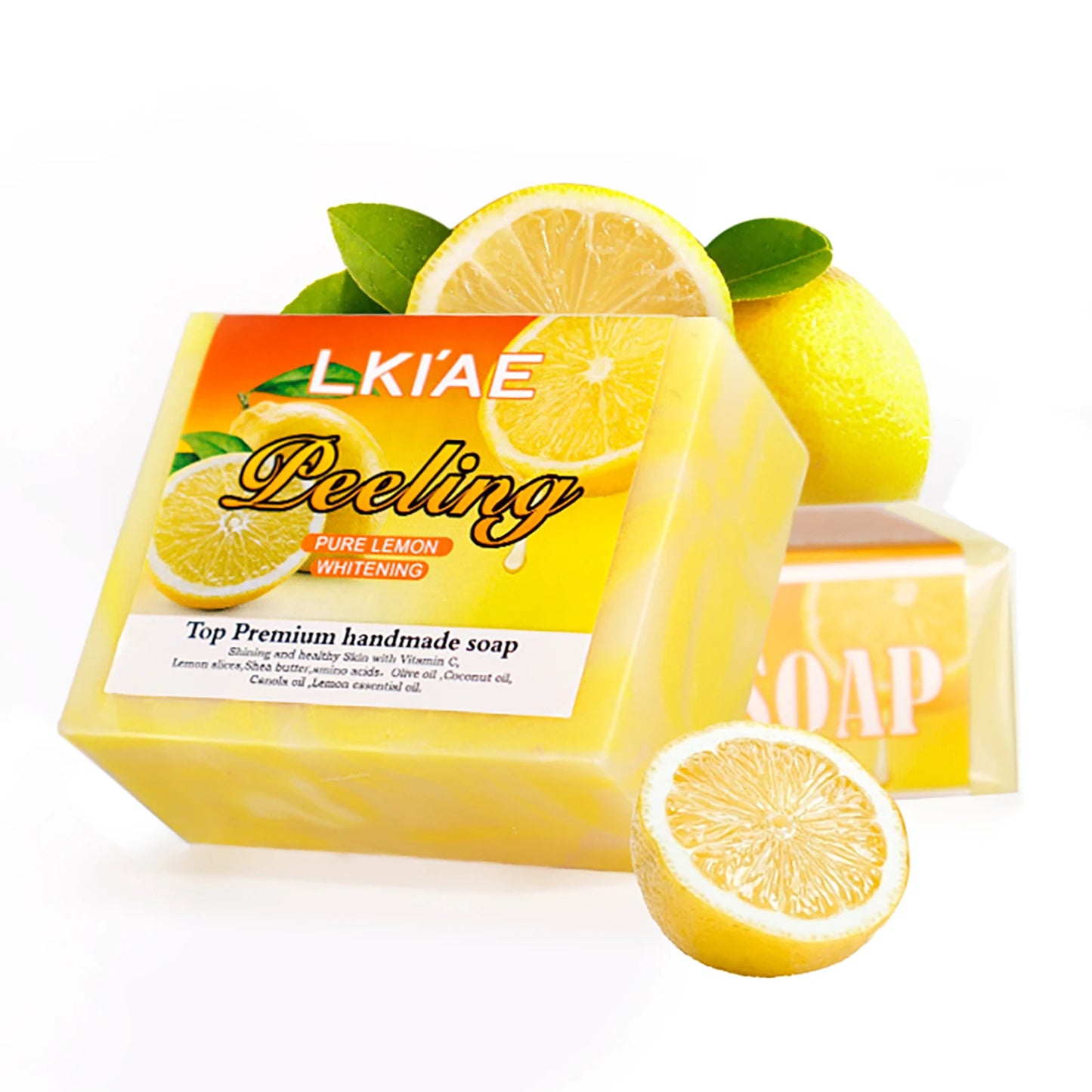 AILKE Lemon Brightening Soap Bar – Face & Body Cleanser 150g