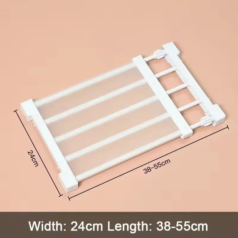Expandable Tension Shelf & Rod Organizer | Closet Cabinet Kitchen