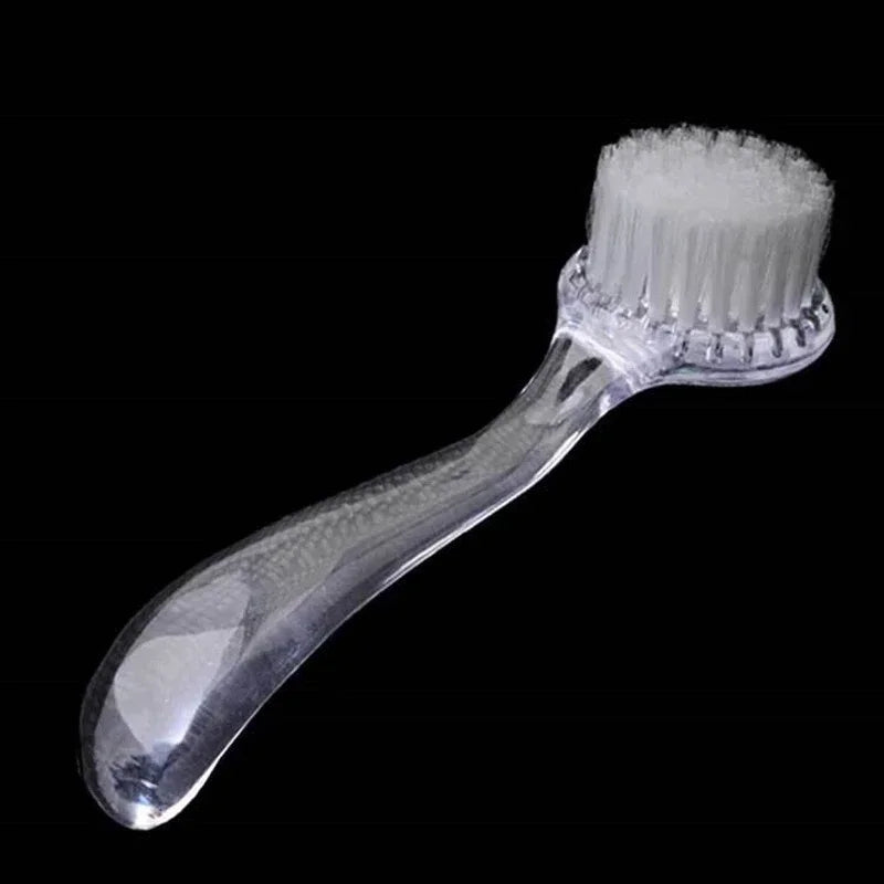 1PC Round Head Nail Care Makeup Brush, Gentle, with Plastic Handle, Nail Art Gel Powder Dust Clean Remover Peaceful Pleasures Health and Wellness