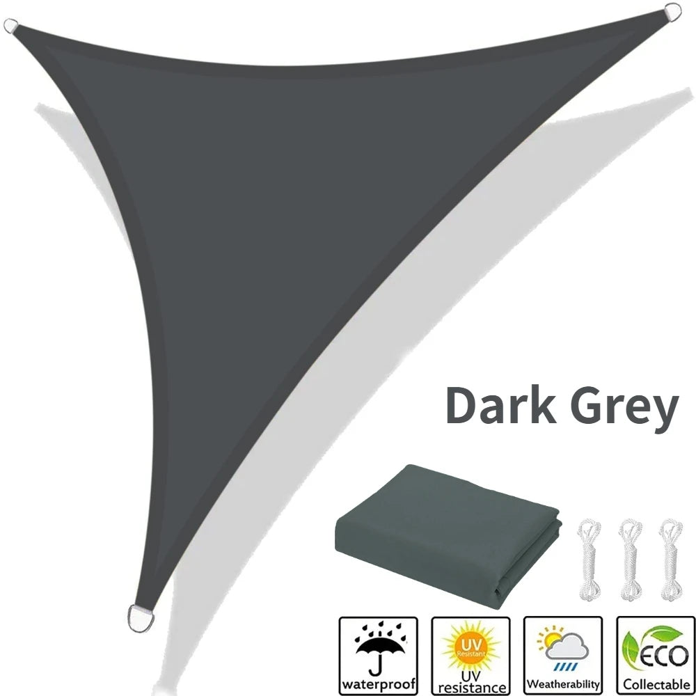 Waterproof Triangle Shade Sail UV Canopy 5x5x5 / 5x5x7M