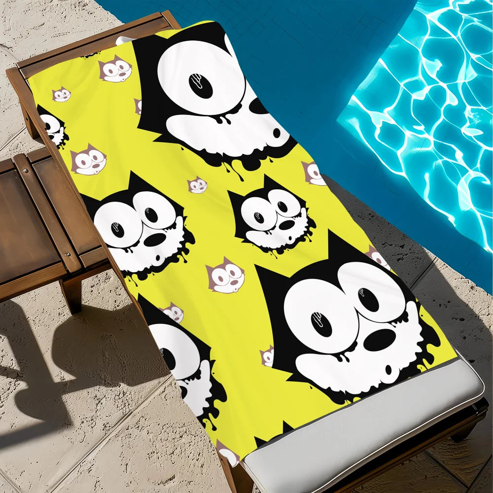 Felix the Cat Quick-Dry Beach Towel | Soft Pool & Travel Towel