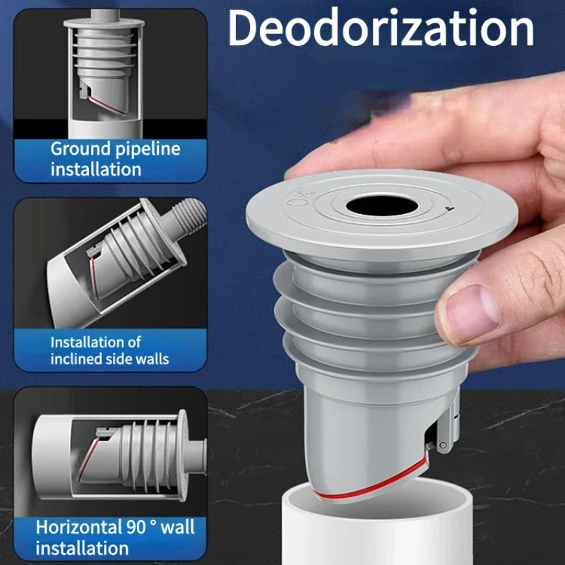 Silicone Drainage Bathroom Sewer Pipe Seal Anti-odor Anti-backflow Sink Drain Filter Water Plug Drains Bathrooms Accessories Peaceful Pleasures Health and Wellness