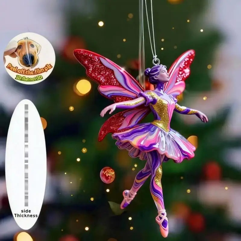 Sparkling Ballerina Acrylic Pendant | Car & Christmas Ornament