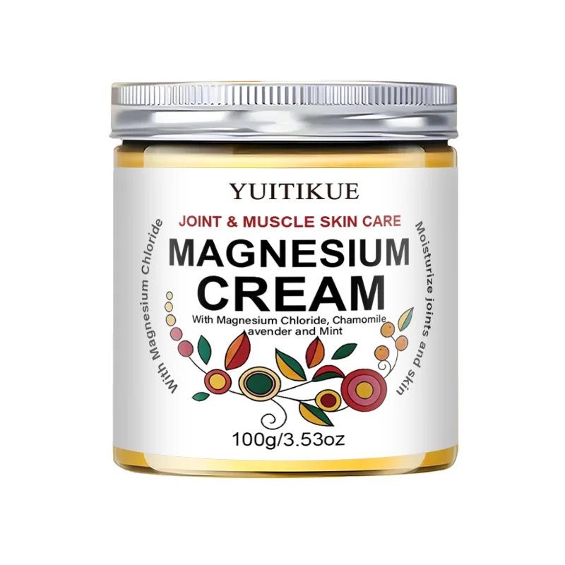 Yuitikue Magnesium Cream, 100g Joint & Muscle Care Cream with Magnesium Chloride, Chamomile, Lavender & Mint Peaceful Pleasures Health and Wellness 1pc 100g