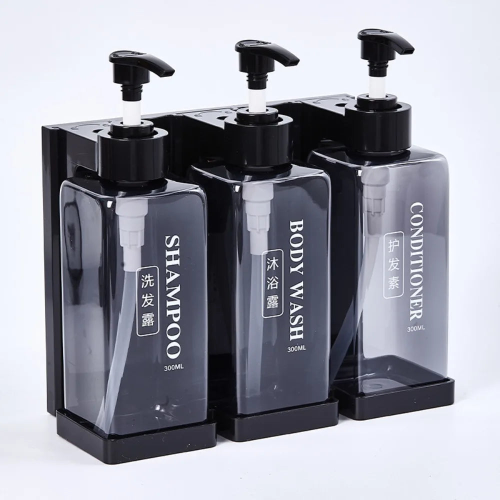 300ml Hotel Wall Mounted Soap DispenserSet,Refillable Shampoo And Conditioner Dispenser,for Bathroom Supplies Hotel Shower Peaceful Pleasures Health and Wellness