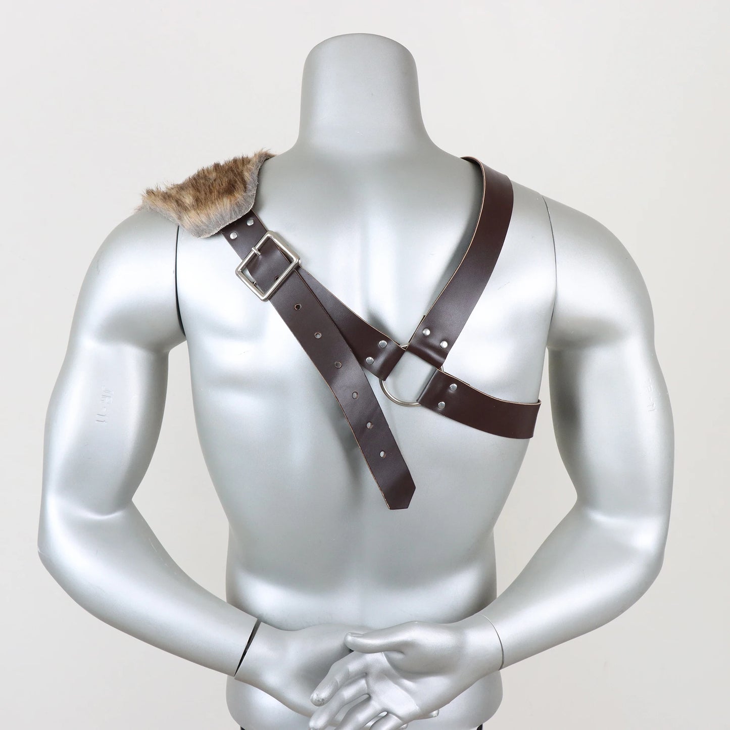 Medieval Viking Belt Renaissance Knight Accessories Fur Shoulder