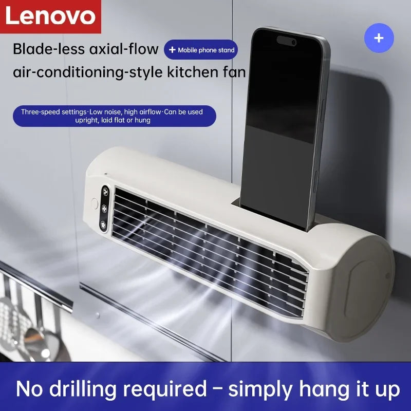 Portable Desktop Fan USB Rechargeable Silent Wall Mount Kitchen Office Bedroom Cooler with Phone Stand Air Fan Peaceful Pleasures Health and Wellness