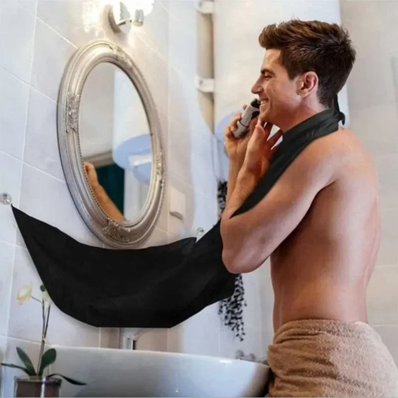 Waterproof Beard Apron Hair Catcher Shaving Bib & Trimmer Holder Beard Grooming Apron Peaceful Pleasures Health and Wellness