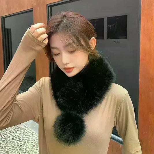 Women's Velvet Faux Fur Collar Scarf – Soft, Warm & Elegant Faux Fur Neck Scarf Oasis Select