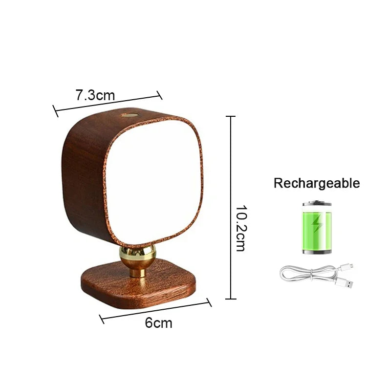 RTONTR Magnetic Wireless Charging Wood Wall Lamp | Touch Night Light