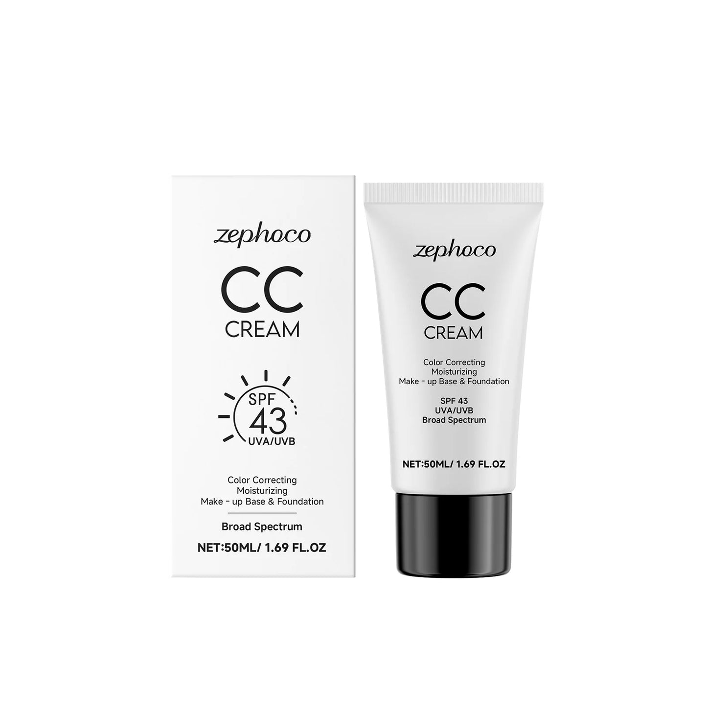 Sunscreen Moisturizing Liquid Foundation Lightweight Long Lasting Hydrating Brightening Oil Control Not Easy To Fade CC Cream Peaceful Pleasures Health and Wellness 50ml