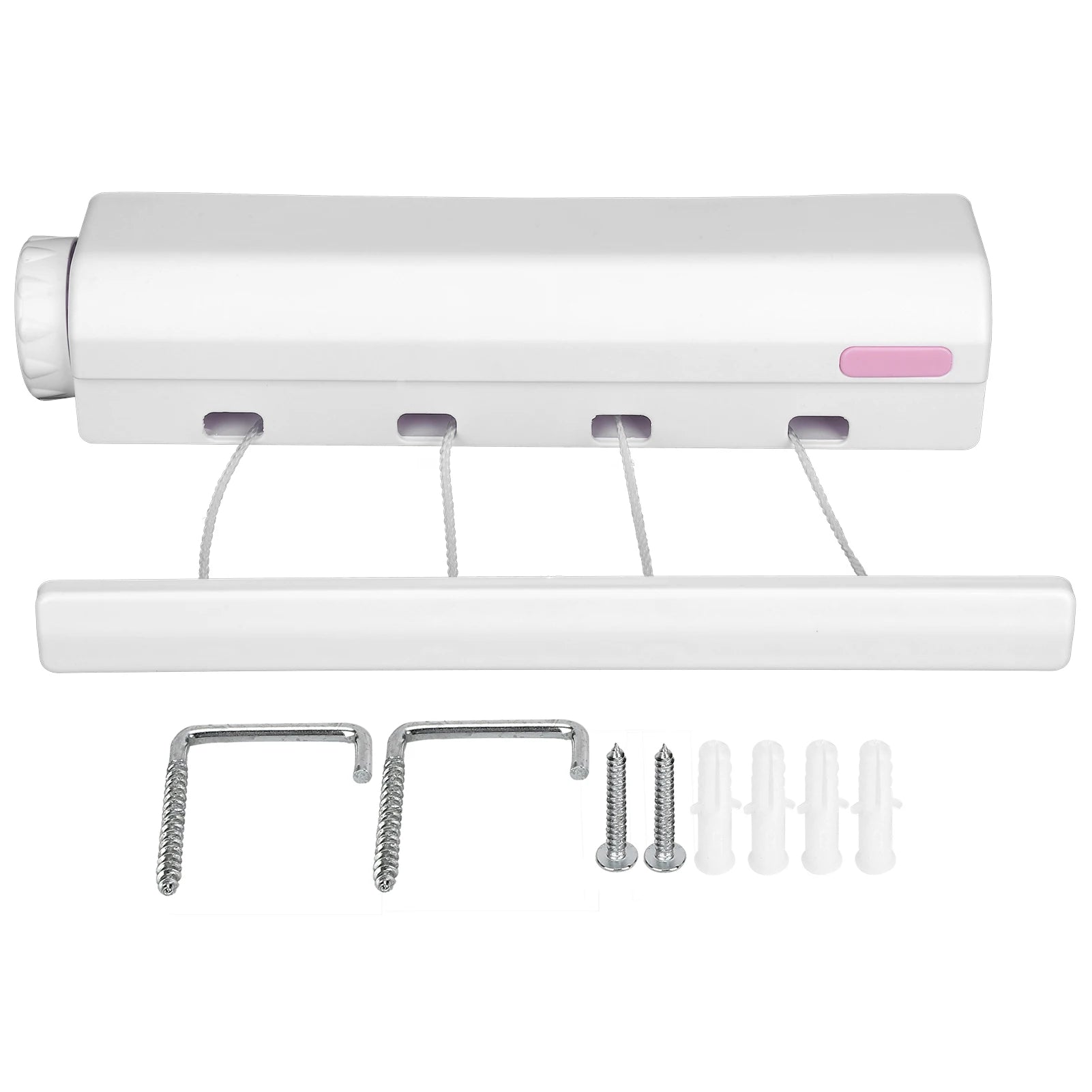 Telescopic Retractable Clothesline Clothes Drying Rope Hanger for Indoor Outdoor Supplies Clothesline Retractable Clothesline Peaceful Pleasures Health and Wellness 4line