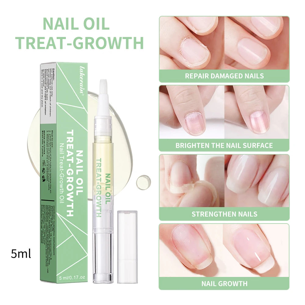 Nail Treat -Growth Nail Strengthener Healthy Strong Nail Growth Oil Help Splits Thin Nails Repair Manicure Nail Hardener Polish Peaceful Pleasures Health and Wellness Amber