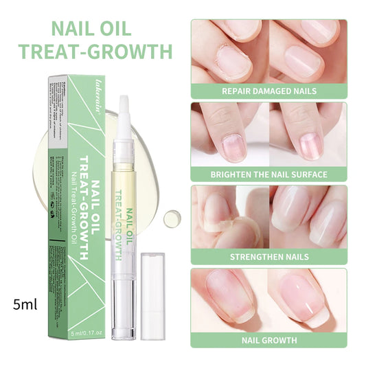 Nail Treat -Growth Nail Strengthener Healthy Strong Nail Growth Oil Help Splits Thin Nails Repair Manicure Nail Hardener Polish Peaceful Pleasures Health and Wellness Amber