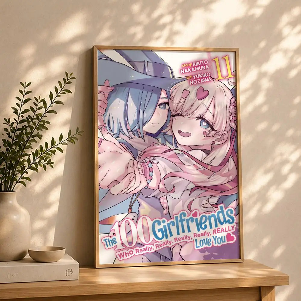 Anime Hyakkano HD Poster – Self-Adhesive Waterproof Wall Art Anime Wall Poster Peaceful Pleasures Health and Wellness White8 40X50cmNoframe
