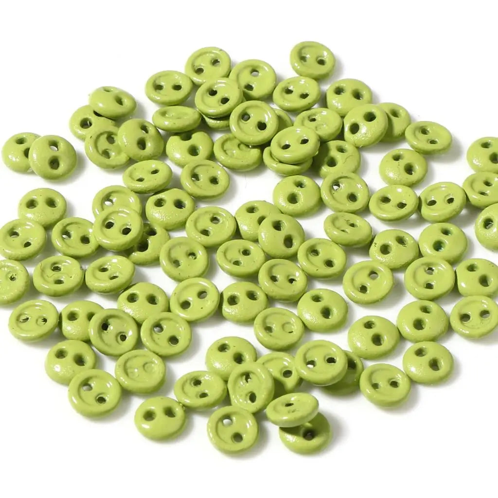 50pcs Mini Round Sewing Buttons 3/4/5mm – 2-Hole DIY Craft