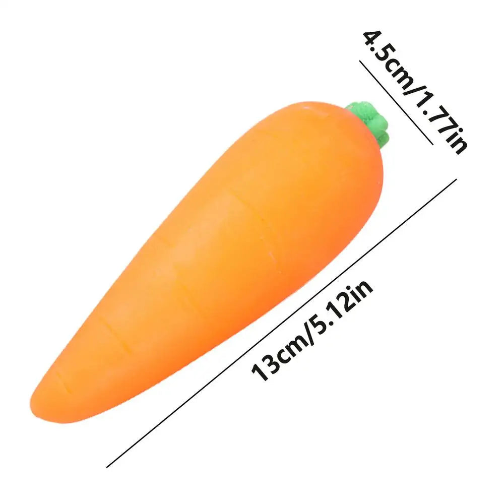 Carrot Squeeze Fidget Toy – Soft Sensory Toy for Kids & Adults Fidget Squeeze Toy Peaceful Pleasures Health and Wellness single attribute