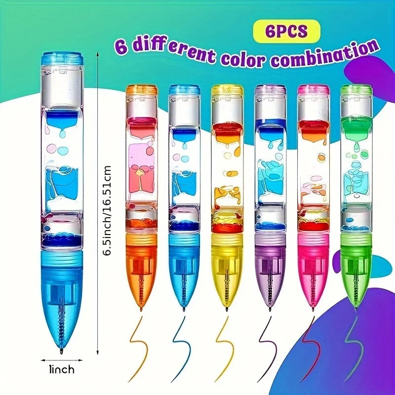 Liquid Motion Bubble Pen – Stress Relief Ballpoint, 6 Colors
