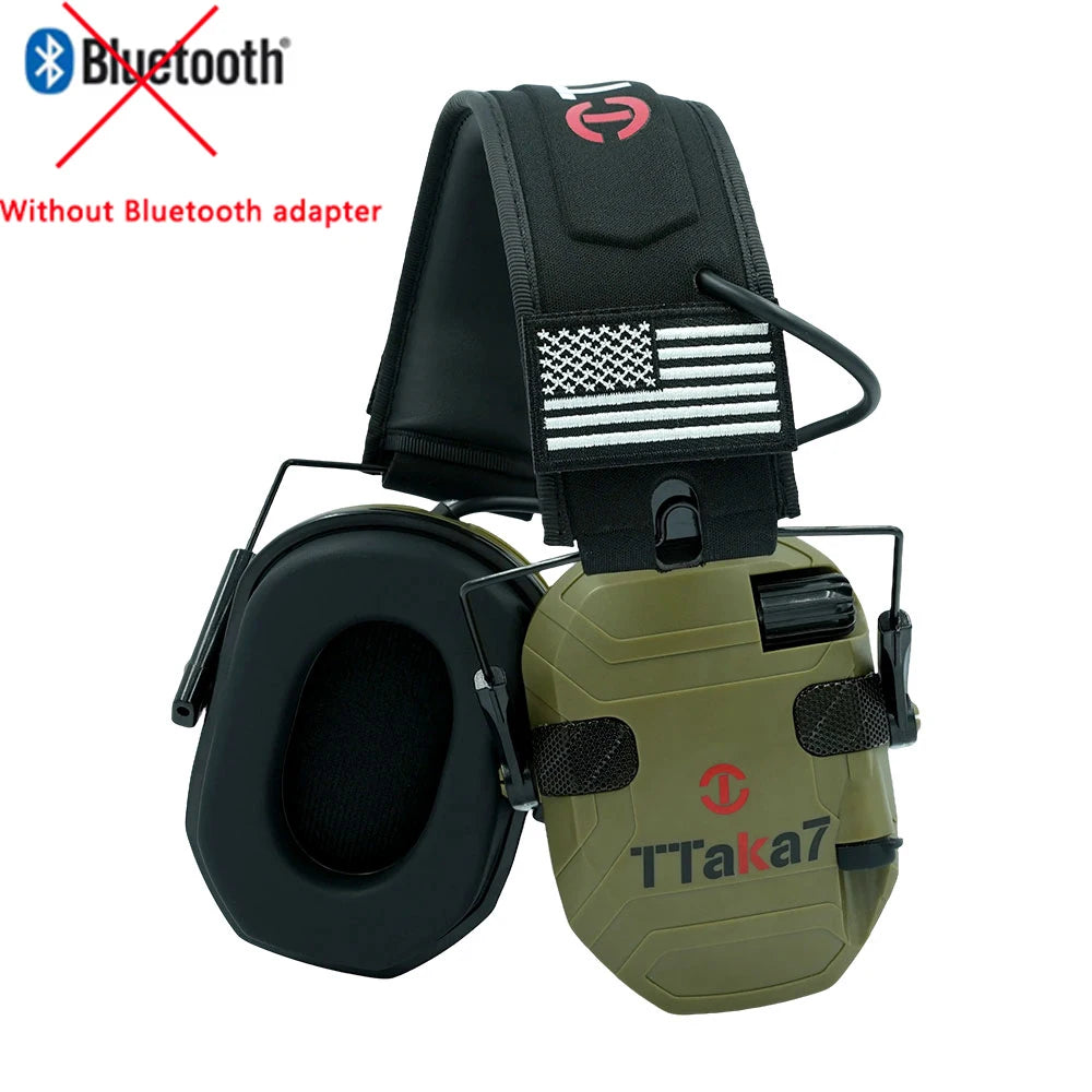 W1/W3 Electronic Shooting Earmuff Anti-noise Headphone Sound Amplification Hearing Protection Headset Foldable（BT Optional） Peaceful Pleasures Health and Wellness W3 Green without BT